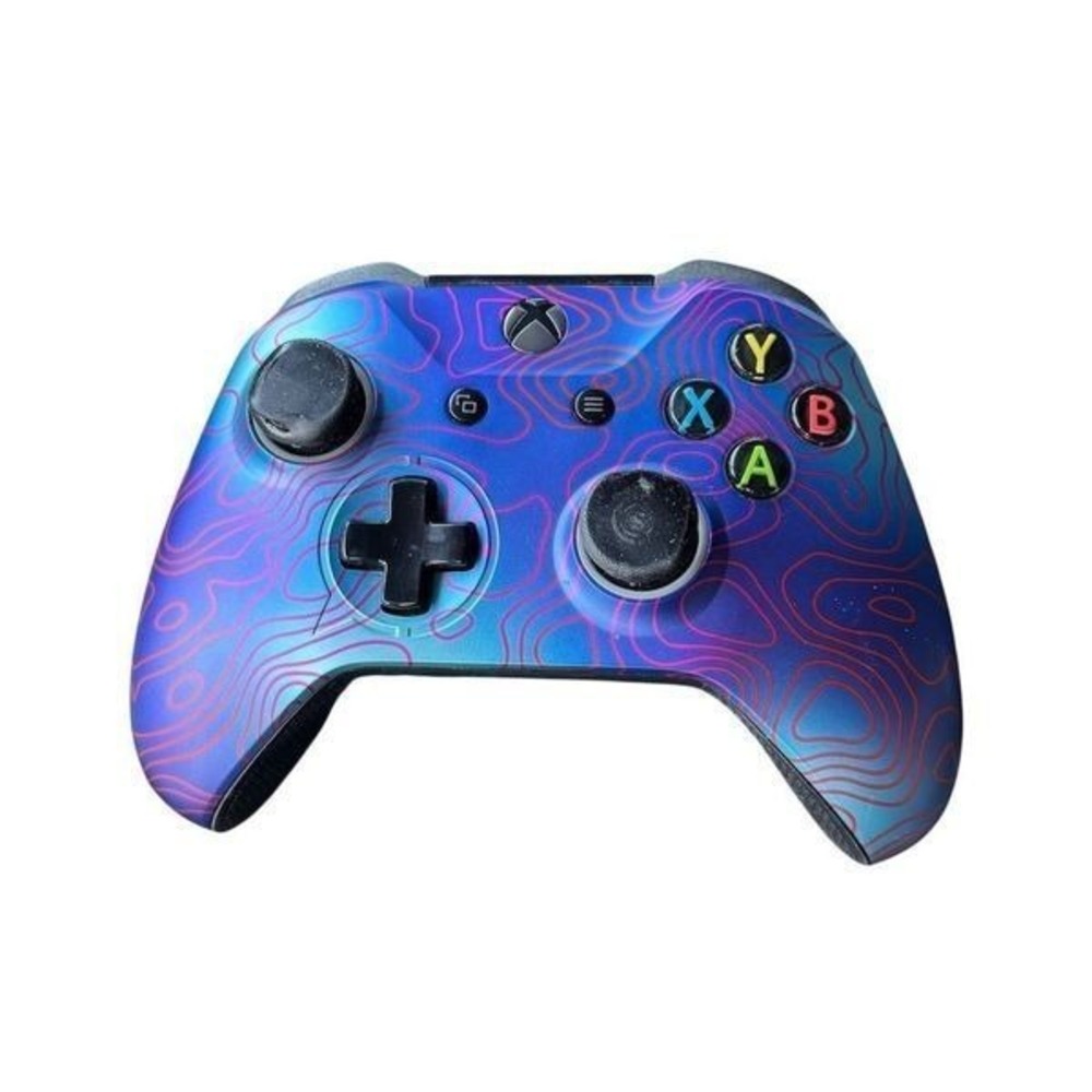 Custom SCUF Prestige Xbox Controller Damascus Camo Design Multicolor
